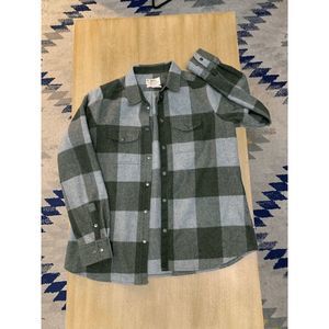Fjallraven Canada Shirt Green Flannel Wool